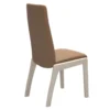 Laurel high stol – läder batick latte/ ben d100 whitewash