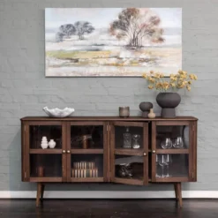 Löderup sideboard vitrin rökoljad ek