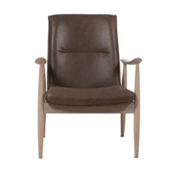 Legend fåtölj – läder vintage brown/ vitoljad ek