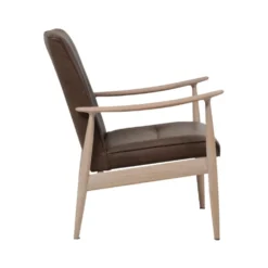 Legend fåtölj – läder vintage brown/ vitoljad ek