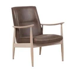 Legend fåtölj – läder vintage brown/ vitoljad ek