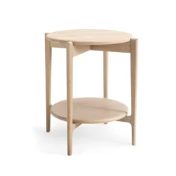 Leia fåtöljbord vitoljad ek