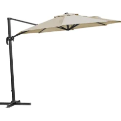 Linz frihängande parasoll khaki runt 300cm
