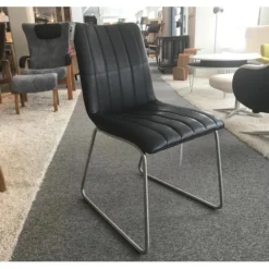 Lux stol svart /borstat stål