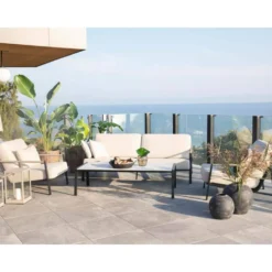 Lyra loungegrupp svart/ beige