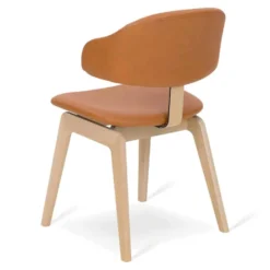 Maior stol – vitpigmenterad ek/ läder cognac 5478