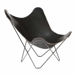 Mariposa Butterfly Chair – läder pampa black