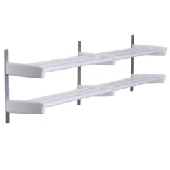 Meja skohylla vitlack 115cm vägg 2 plan