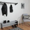 Moa hatthylla svartlack 80-130cm justerbar längd