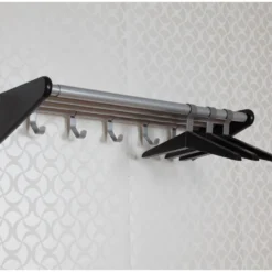Moa hatthylla svartlack 80-130cm justerbar längd