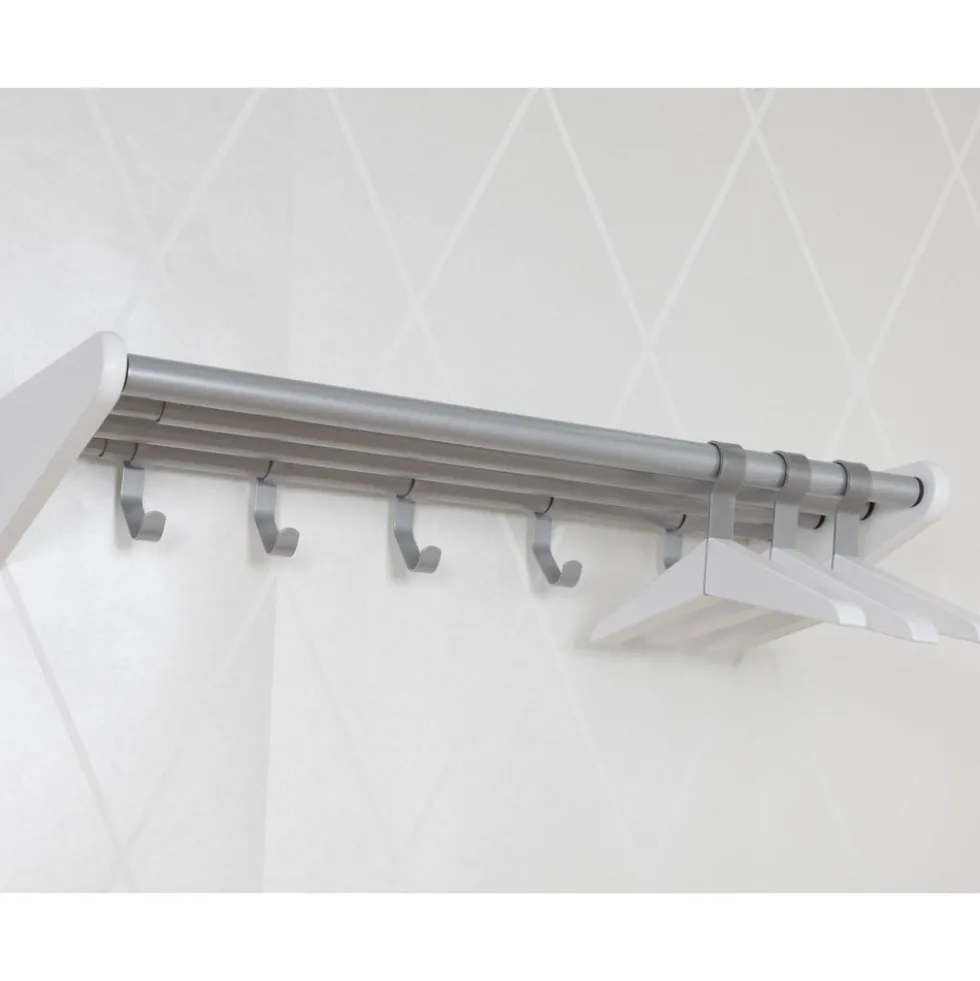 Moa hatthylla vitlack 80-130cm justerbar längd