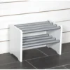 Moa skohylla vitlack 50-80cm justerbar längd