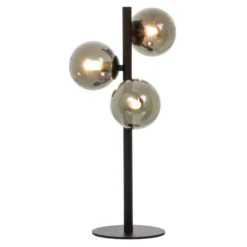 Molekyl bordslampa svart/ rök