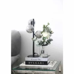 Molekyl bordslampa svart/ rök