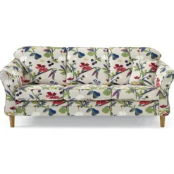 Monroe soffa – tyg gripsholm 34 röd blomma