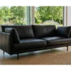 Morvane soffa – läder sauvage 602 svart