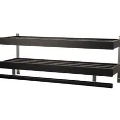Nadja hatthylla 2 plan svartbets 80cm