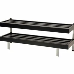 Nadja skohylla 2 plan golv svartbets 80cm