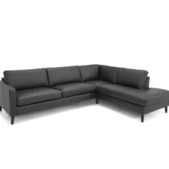 Nordic byggbar soffa – läder diamonds svart