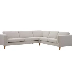 Nordic hörnsoffa – tyg nordby white