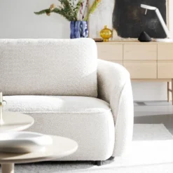 Norris 3-sits soffa – tyg Anna ljusbeige