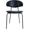 Ram Steel Comfort stol – svart metall/ mocca C15/ läder cansas black