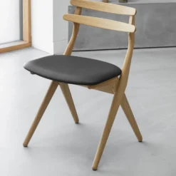 Saks stol – oljad ek C4/ läder cansas black