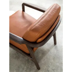 Select fåtölj – läder sauvage 665 brun