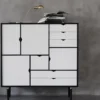S3 highboard svart /vit