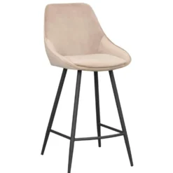 Sierra barstol beige sammet