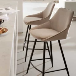 Sierra barstol beige sammet