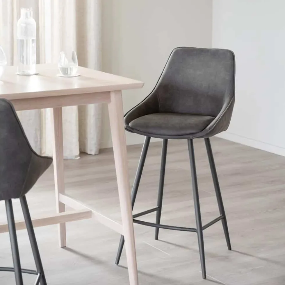 Sierra barstol mörkgrå microfiber