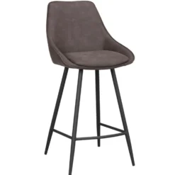Sierra barstol mörkgrå microfiber