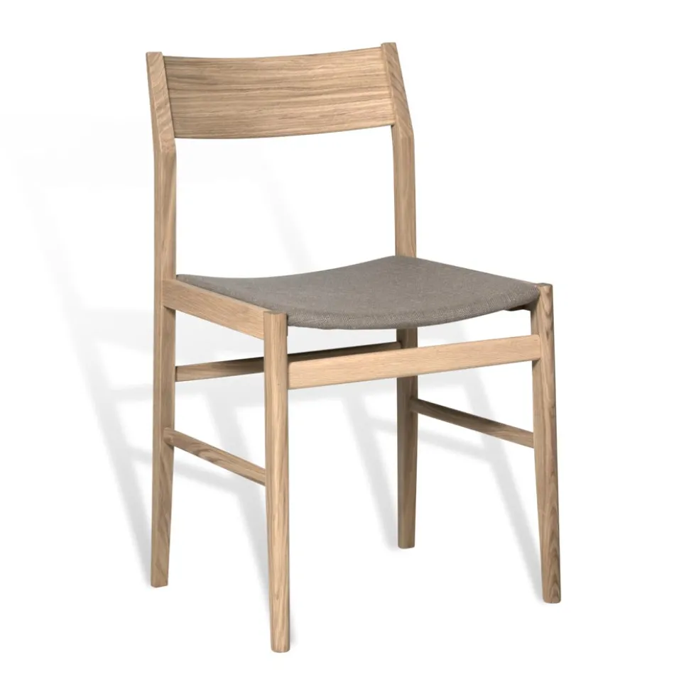 Siza stol – vitpigmenterad mattlackad ek
