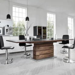 SM30 höj- & sänkbart matbord svart