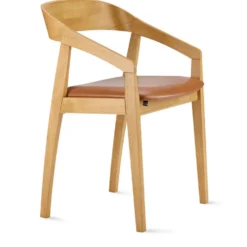 SM828 karmstol oljad ek/ läder calvados