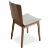 SM807 stol lackad valnöt/ tyg brahms 02 beige