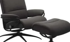 Stressless Tokyo fåtölj justerbart nackstöd inkl. pall – läder paloma rock
