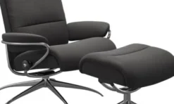 Stressless Tokyo fåtölj justerbart nackstöd inkl. pall – läder paloma rock