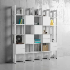 Stripe bokhylla vitlack – 1 sektion