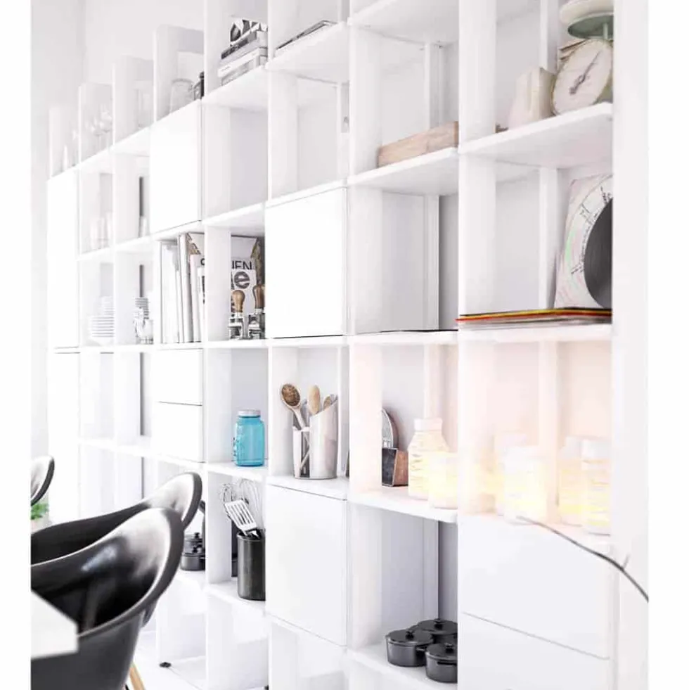 Stripe bokhylla vitlack – 1 sektion
