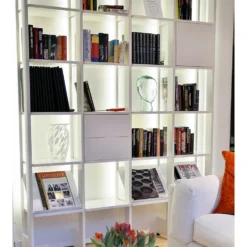 Stripe bokhylla vitlack – 1 sektion