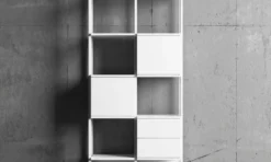 Stripe bokhylla vitlack – 2 sektion