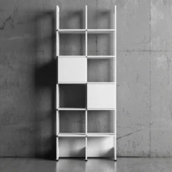 Stripe bokhylla vitlack – 2 sektion
