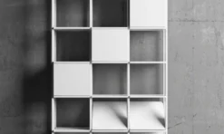 Stripe bokhylla vitlack – 3 sektion