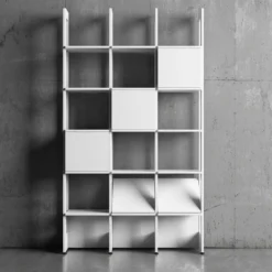 Stripe bokhylla vitlack – 3 sektion