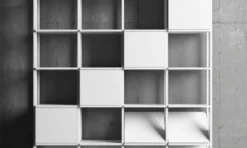Stripe bokhylla vitlack – 4 sektion