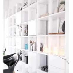 Stripe bokhylla vitlack – 5 sektion