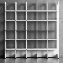Stripe bokhylla vitlack – 5 sektion