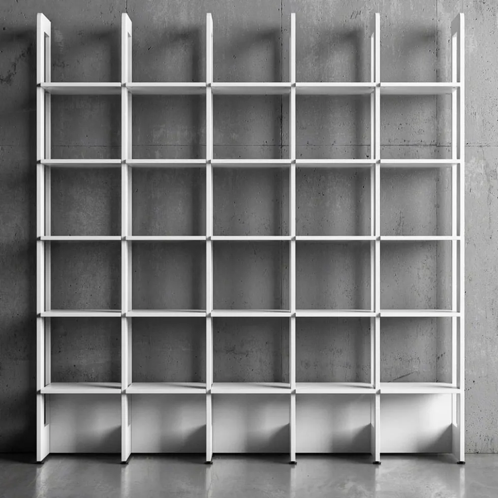 Stripe bokhylla vitlack – 5 sektion